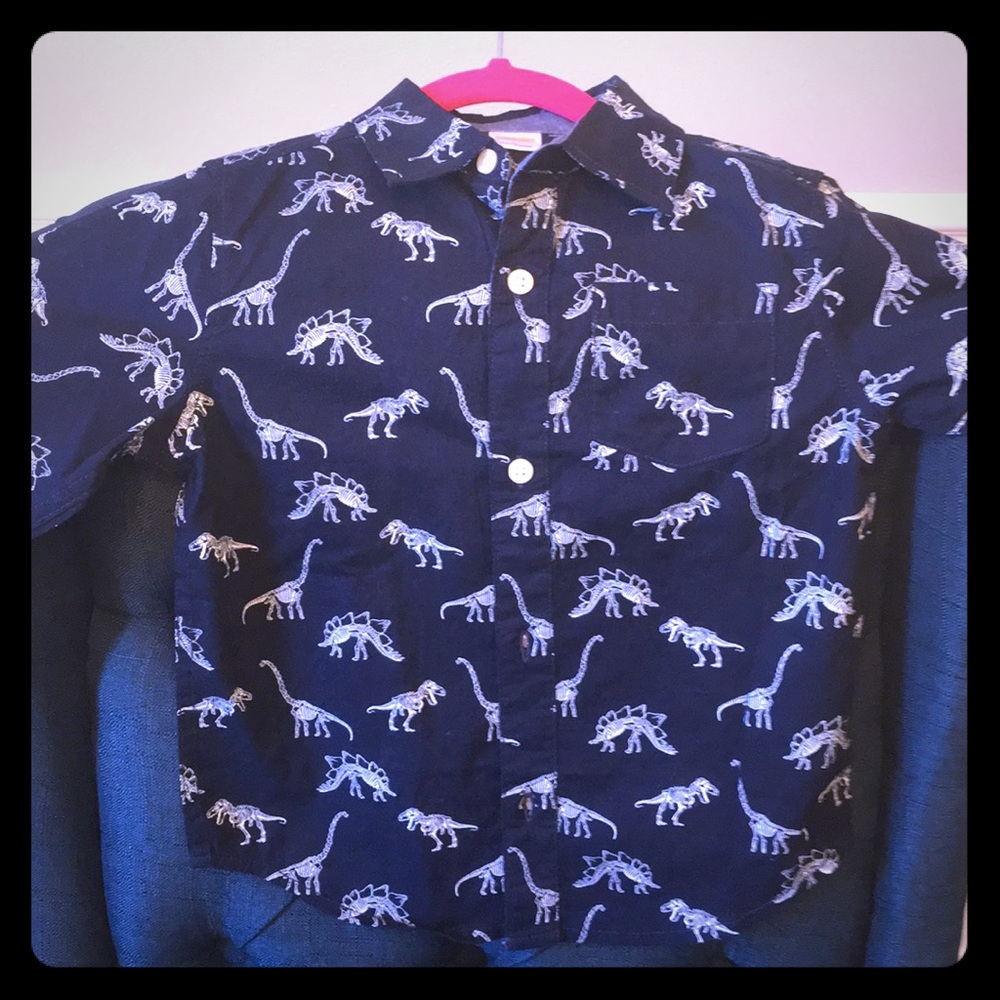 Gymboree size 3T dinosaur button up shirt